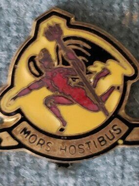 VINTAGE RARE US AIR FORCE 107TH FIGHTER SQUARDRON RED DEVILS PIN 3/8"